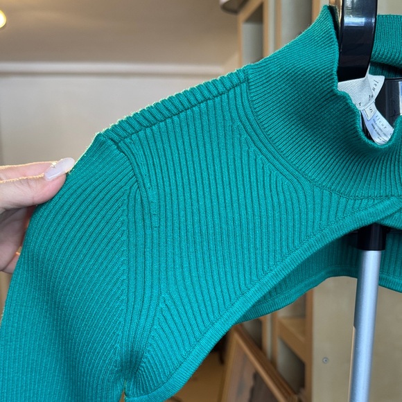 Fleur du Mal Teal Ribbed Knit Top - Picture 4 of 4